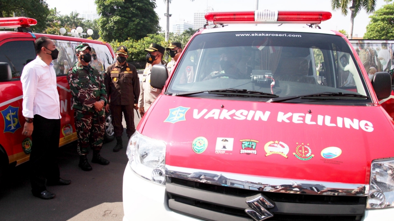 Mobil Vaksin Keliling Disebar untuk Percepatan Vaksinasi Aglomerasi Gerbang Kertasusila 