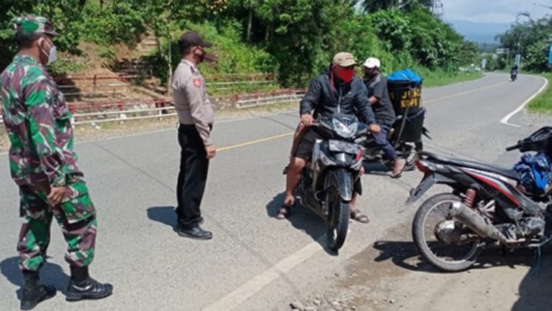 Perketat Prokes, Pintu Keluar Masuk Kotamobagu Dijaga Puluhan Petugas
