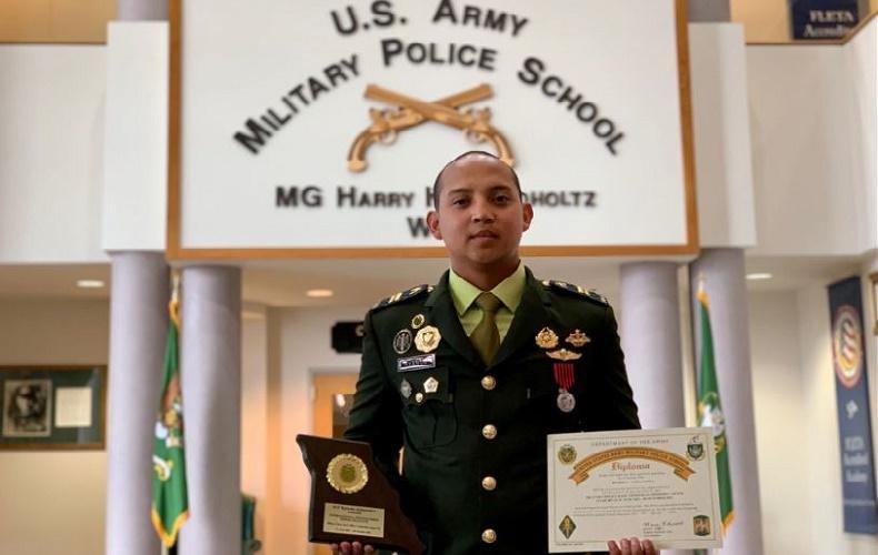 Perwira TNI AD Jadi Lulusan Terbaik Siswa Internasional di Sekolah Polisi Militer US Army 