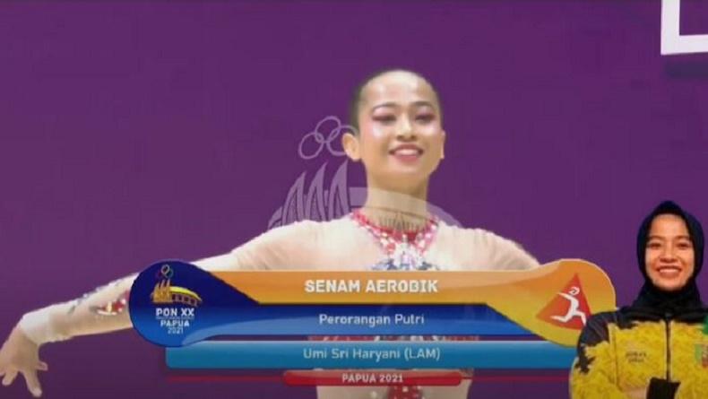 Umi Sri Haryani, Mahasiswi Cantik Atlet Senam Aerobik Lampung Raih Emas di PON Papua