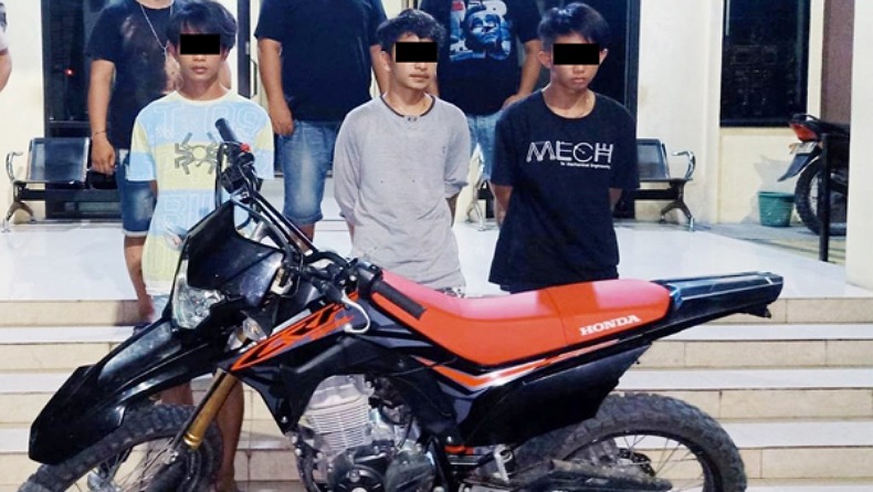 3 Pelaku Pencurian Sepeda Motor yang Mogok di Jalan 46 Bitung Ditangkap Polisi