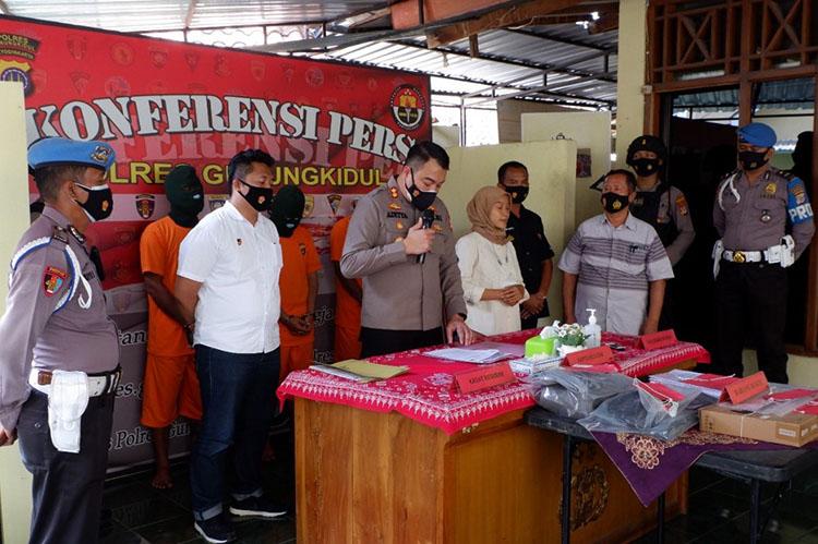 Polres Gunungkidul Ungkap Kasus Pencurian Laptop di SD Piyaman Wonosari