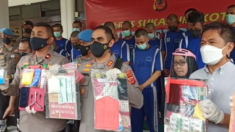 16 Pengedar Narkoba di Sukabumi Ditangkap, Ini 6 Wilayah Operasi Mereka
