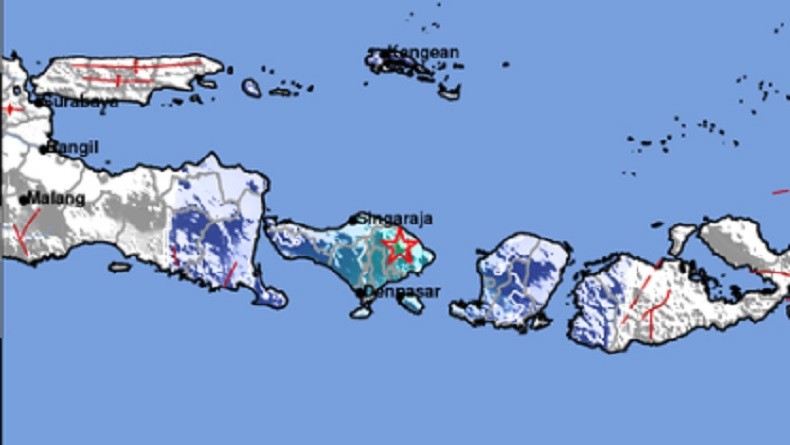 Gempa Bumi Magnitudo 4,8 Guncang Karangasem, Berpusat di Darat