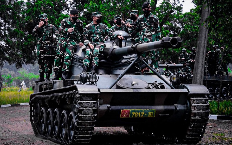 Pangdam Siliwangi Naik Tank AMX-13 Canon, Cek Gudang Amunisi Kikav 41 Scorpion