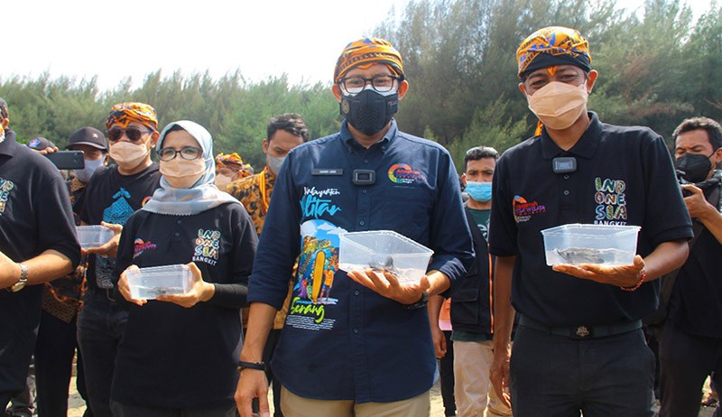 Menteri Sandiaga Uno Berdayakan Masyarakat Melalui Konservasi Penyu  - Bagian 2