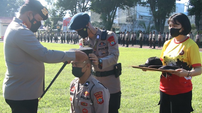 246 Bintara Remaja Ikut Tradisi Pembaretan, Ini Pesan Kapolda Sulut 