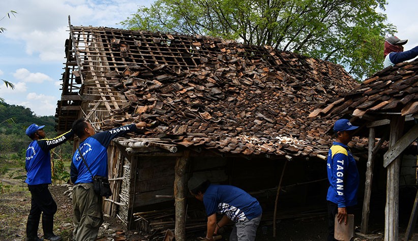 Puting Beliung Terjang Desa Repaking Boyolali, Puluhan Rumah Warga Rusak