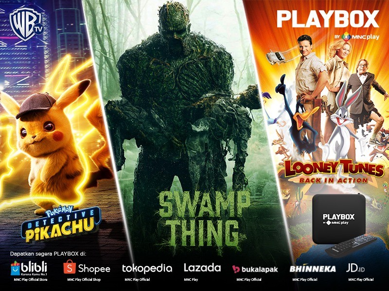 Ini 3 Rekomendasi Film Warner TV di PLAYBOX, Ada Pikachu, Looney Tunes hingga Swamp Thing   