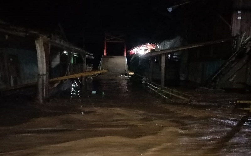 Banjir Bandang Terjang OKU, Tiga Jembatan Rusak 