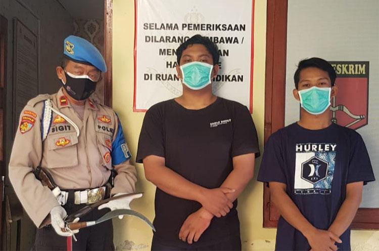 Bawa Celurit, 2 Pemuda Sleman Ditangkap Polisi