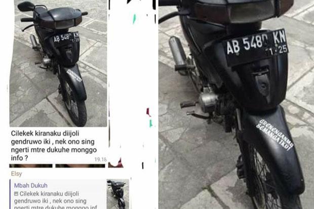  Aneh, Pencuri Ini Bawa Kabur Motor Dinas Dukuh di Sleman dan Tinggalkan Suzuki Shogun
