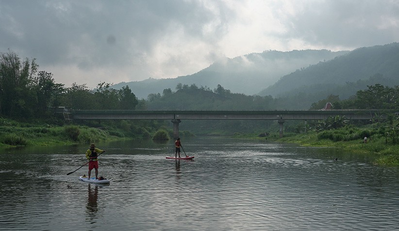 Wisata Susur Sungai dengan Stand Up Paddle di Bantul  - Bagian 2