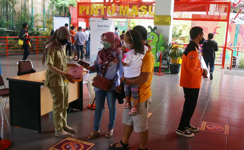 PPKM Turun Level, Anak- Anak di Bawah 12 Tahun Mulai Padati Objek Wisata di Kota Batu