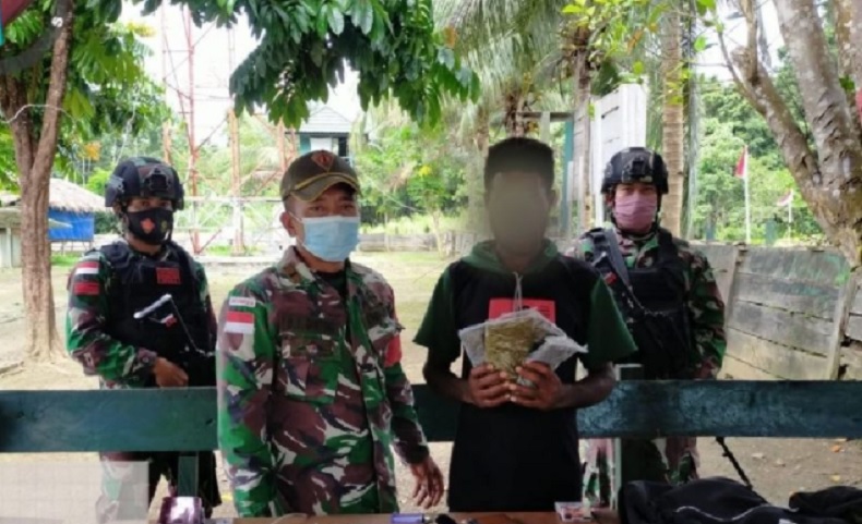 Sweeping di Perbatasan Indonesia-Papua Nugini, TNI Gagalkan Penyelundupan Ganja