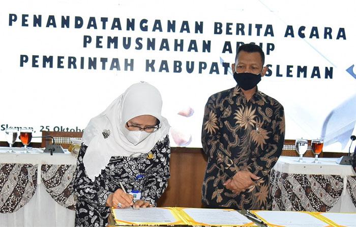 Tidak Miliki Nilai Guna, 68.622 Berkas Arsip Pemkab Sleman Dimusnahkan 