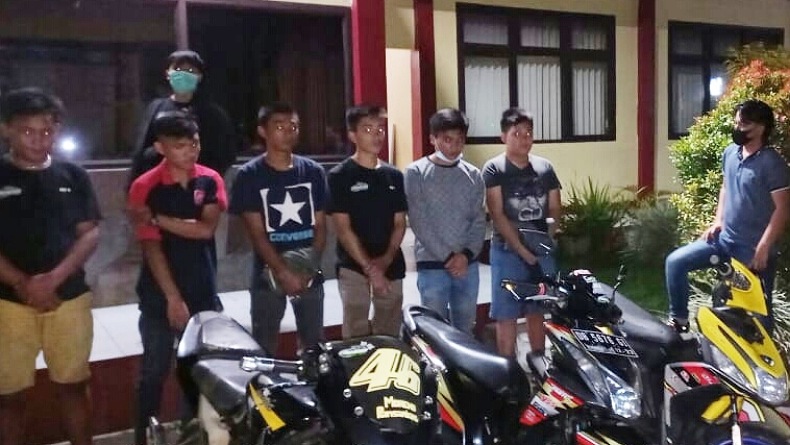 6 Remaja Ditangkap Polisi saat Balapan Liar di Woloan Satu Tomohon