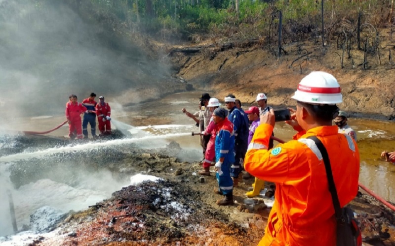 Kebakaran Sumur Minyak Ilegal di Jambi Padam, Lokasi Dijaga Ketat Petugas