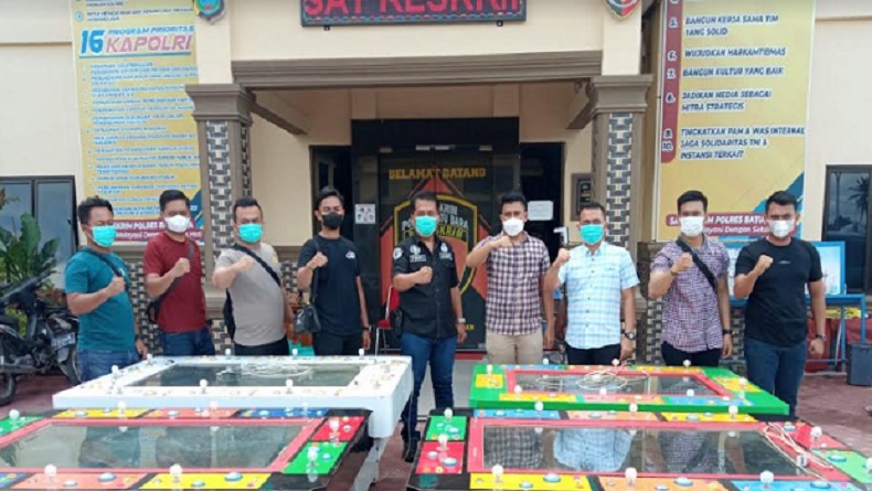 Polisi Amankan 4 Meja Judi Tembak Ikan di Batubara Sumut
