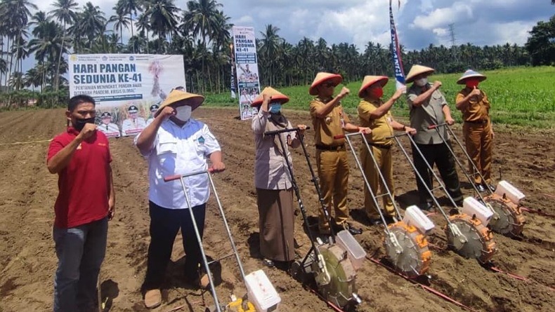 Semarakkan HPS 2021, 4 Kabupaten di Sulut Serentak Tanam dan Panen Jagung