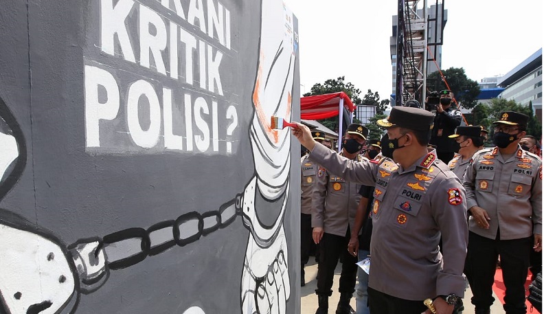 Buka Festival Mural Bhayangkara, Kapolri Pastikan Kebebasan Berekspresi  Dihormati