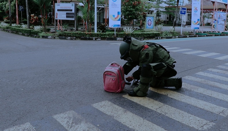 Simulasi Teror Bom,  2 Ledakan Hebat Terjadi di PLTU Palabuhanratu Sukabumi
