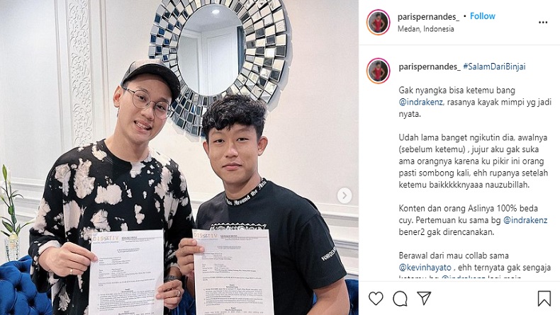 Viral karena Salam dari Binjai, Paris Pernades Direkrut Selebgram Indra Kenz