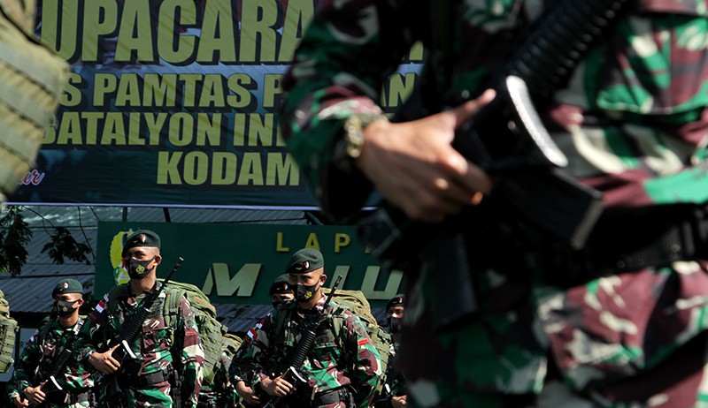 Upacara Penyambutan 450 Prajurit TNI usai Setahun Jaga Perbatasan RI-PNG - Bagian 3