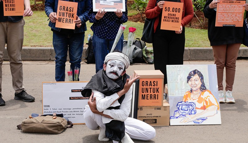 Aksi Dukung Grasi Terpidana Mati Kasus Narkoba Merry Utami - Bagian 1