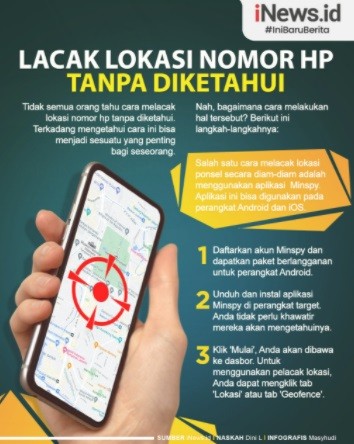 Infografis Cara Melacak Lokasi Nomor HP Tanpa Diketahui