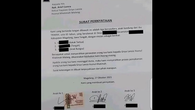 title Viral Lansia Dititipkan di Panti Jompo, Begini Harapan Ibu untuk Anak-anaknya Viral Lansia Dititipkan di Panti Jompo, Begini Harapan Ibu untuk Anak-anaknya