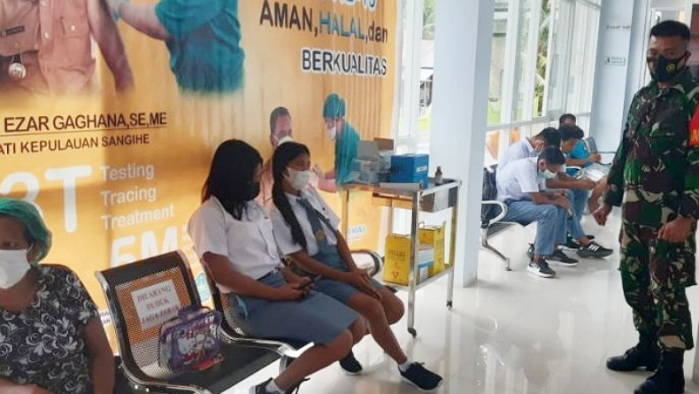 Kesadaran Warga Kepulauan Marore untuk Ikut Vaksinasi Covid-19 Tinggi