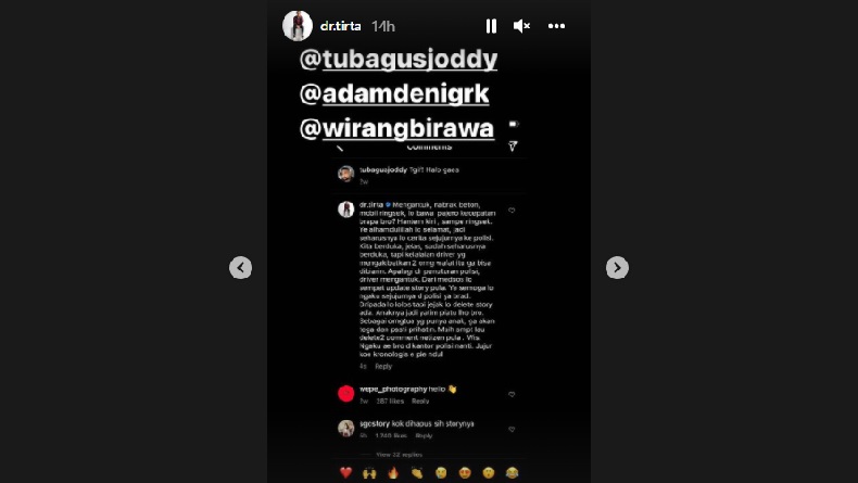 Viral Dokter Tirta Minta Sopir Vanessa Angel Bertanggung Jawab