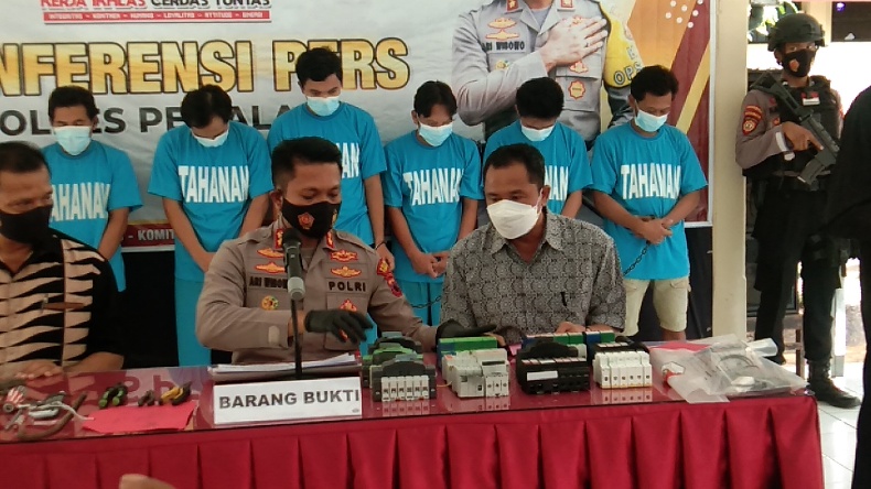 Komplotan Pencuri Spesialis Panel Tower di Pemalang Ditangkap Polisi 