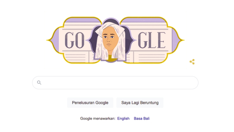 Google Doodle Tampilkan Roehana Koeddoes, Wartawati Pertama di Indonesia Asal Sumbar