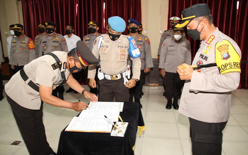 Sertijab Kasat Tahti, Kapolresta Banjarmasin: Jangan Sampai Ada Tahanan Kabur 