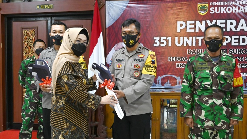 Pengawasan Covid-19, Babinsa dan Bhabinkamtibmas di Sukoharjo Difasilitasi Motor Dinas 