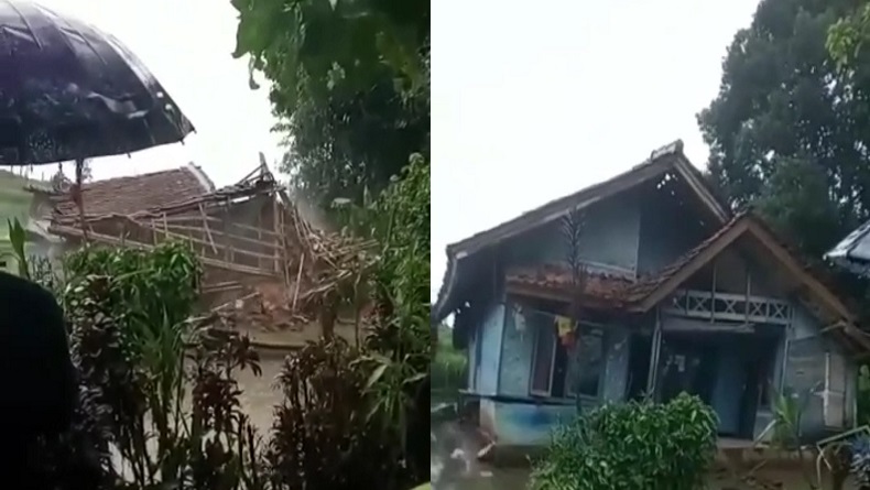 title Pascaperistiwa Rumah Roboh di Kadudampit Sukabumi Muncul Lubang Besar Pascaperistiwa Rumah Roboh di Kadudampit Sukabumi Muncul Lubang Besar