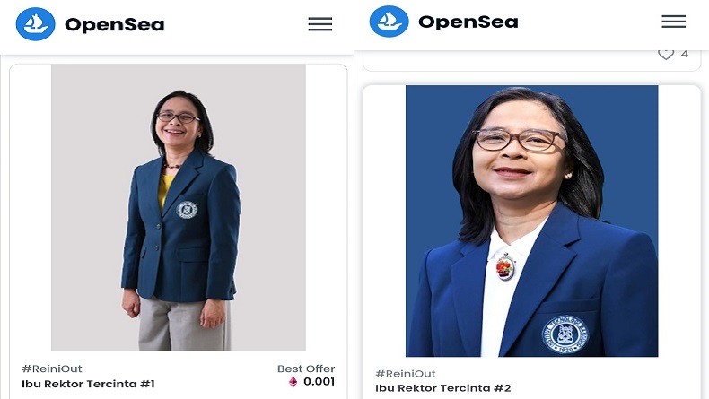 2 Foto Rektor Dijual sebagai NFT di OpenSea, Prof Reini: ITB Tidak Alergi Kritik