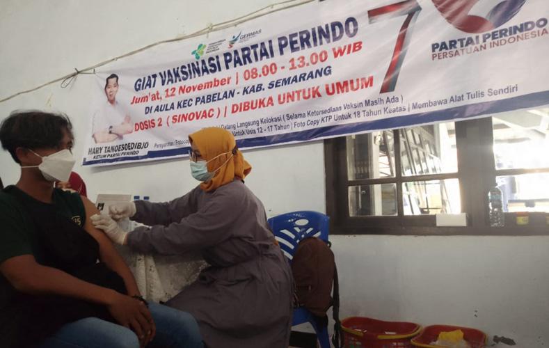 Vaksinasi Massal Covid-19 di Kabupaten Semarang, Wujud Perjuangan Partai Perindo untuk Rakyat