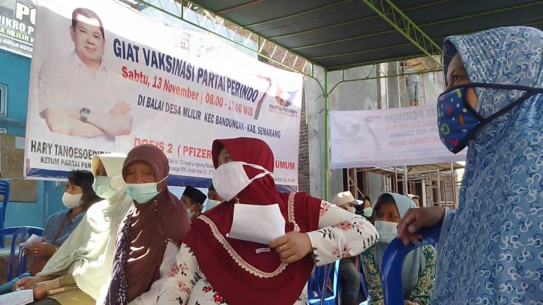 Partai Perindo Ikut Turun Tangan Percepat Vaksinasi di Semarang 
