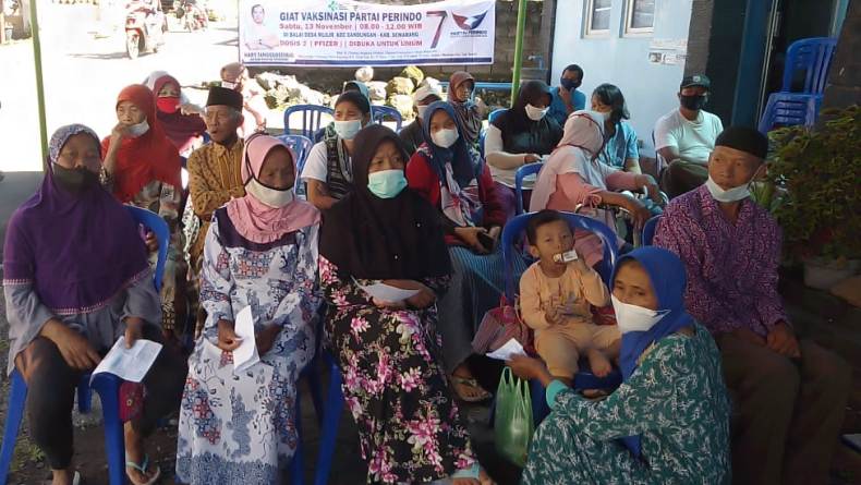 Vaksinasi Partai Perindo di Kabupaten Semarang, Dorongan Menuju PPKM Level 1