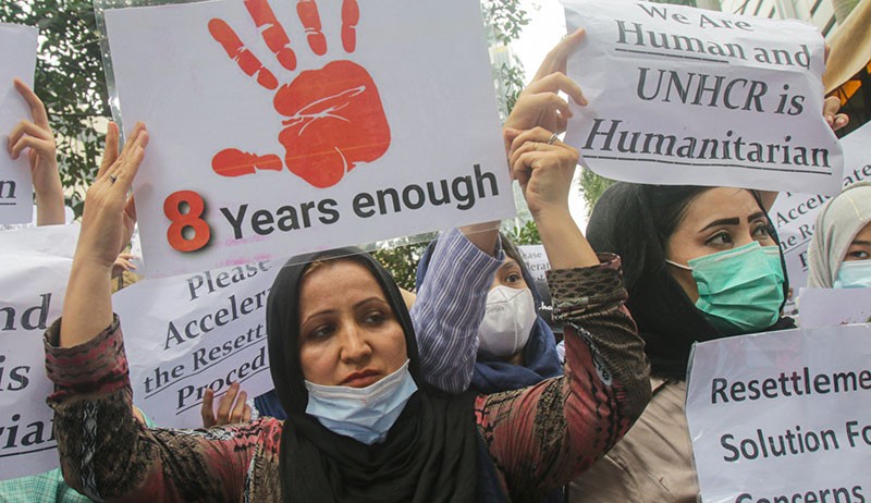Pencari Suaka Asal Afghanistan Kembali Unjuk Rasa di Kantor UNHCR - Bagian 1