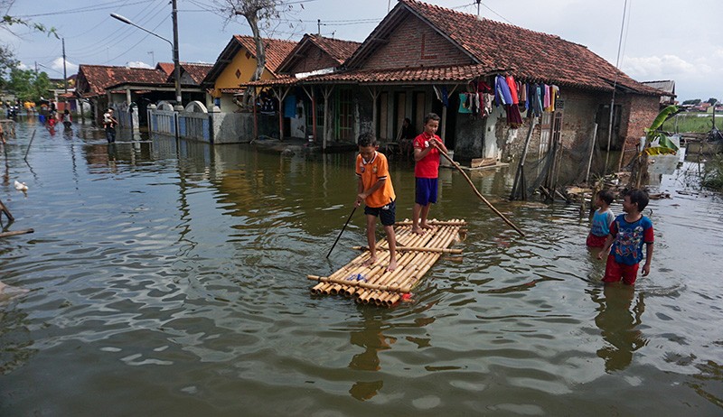 Penampakan Dari Udara Banjir Rob Pekalongan Belum Surut, 570 Rumah Terendam