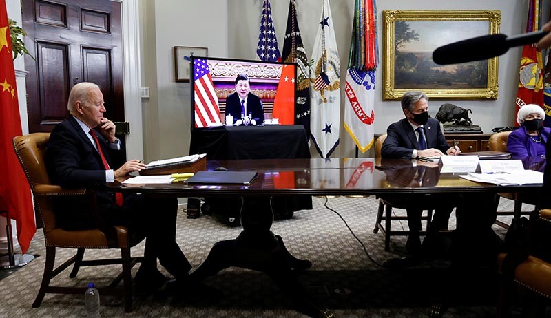 Momen Pertemuan Perdana Presiden AS Joe Biden - Presiden China Xi Jinping - Bagian 3