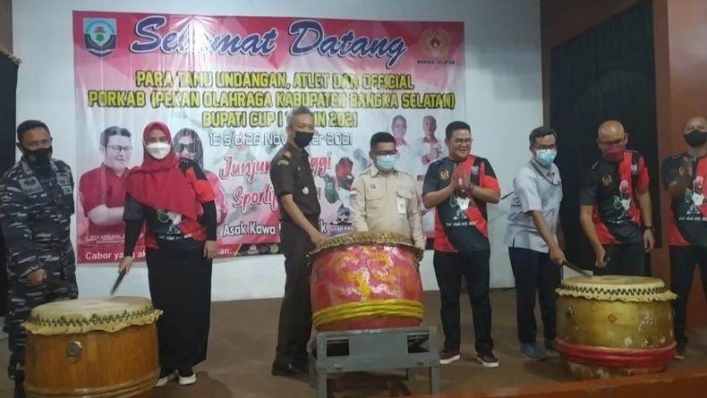 Kejuaraan Porkab Bupati Cup Bangka Selatan Resmi Dibuka, Jaring Atlet Berkualitas