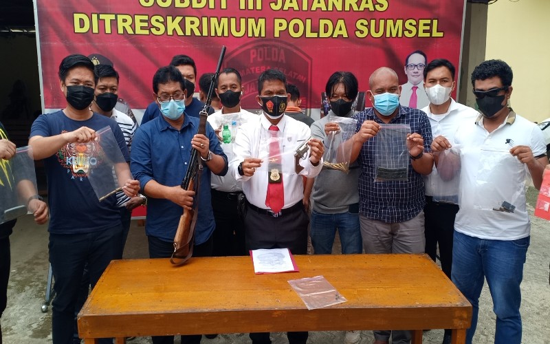 Gelar Razia Senpi, Polisi Tangkap Bandar Narkoba di Muara Enim