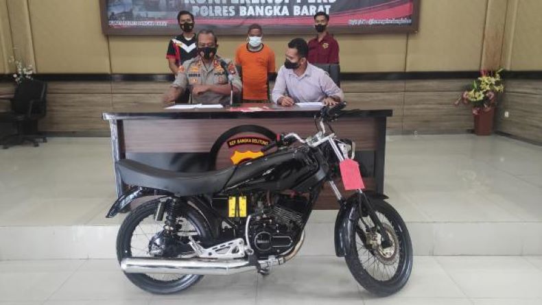 Ingin Punya Kendaraan, Pria di Bangka Barat Nekat Curi Motor Polisi