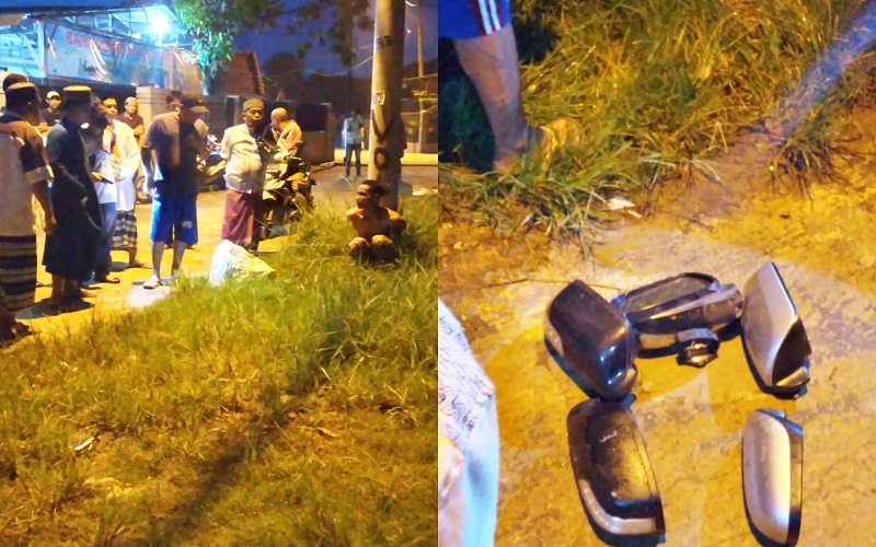 Bikin Kesal Banyak Pemilik Mobil, Pria Palembang Ini Diikat di Tiang Listrik dan Jadi Tontonan 