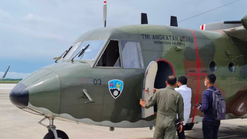 Pesawat TNI AU Taburkan Garam untuk Cegah Hujan di Atas Sirkuit Mandalika